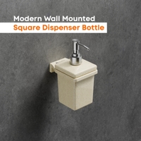 Distributeur de savon en mélamine mural pour salle de bain, support de pompe à lotion liquide, bouteille de désinfectant pour les mains à suspendre sur comptoir de cuisine