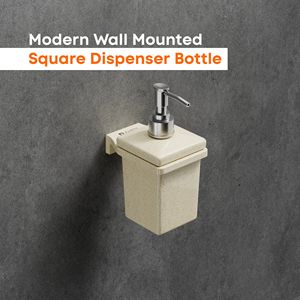 Distributeur de savon carré noir mat mural rechargeable pour shampoing et après-shampoing, avec pompe, pour rangement de douche - Product Image 2