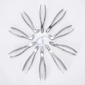 Kit de 7 instruments chirurgicaux dentaires pédiatriques, forceps d'extraction manuels, acier inoxydable, certifié ISO, OEM - Product Image 3