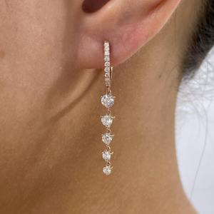 Pendientes de Aro de Oro Blanco de 14K con Diamante Cultivado en Laboratorio de 1.30ct, Color F, Engaste Pavé, Regalo para Fiesta, Joyería Fina para Mujer - Product Image 6