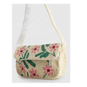 Bolso de hombro con cuentas y estampado floral, bolso de hombro con una sola correa, hecho a mano con cuentas, para guardar artículos personales pequeños, teléfono, llaves y otros objetos, bolso de regalo. - Product Image 2