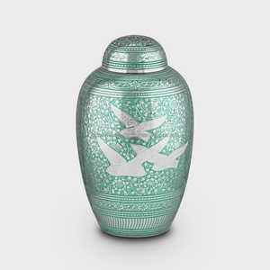 Belle et intemporelle urne funéraire blanche pour adultes pour les cendres humaines Grande urne funéraire émaillée - Product Image 5