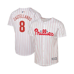 Maillot de baseball pour homme à manches courtes, rayé, respirant, coupe classique - Product Image 1