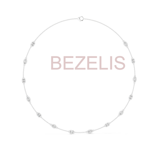 Collier tennis en diamant de laboratoire, or, couleur E, pureté VS1, édition anniversaire, collier à maillons en diamant - Product Image 1