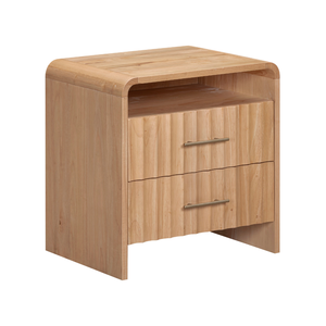 Mesa de Noche Nórdica de Madera con 2 Cajones, Mesa Auxiliar Moderna para Dormitorio, Muebles de Diseño Personalizado, Fabricante - Product Image 5