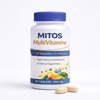 Comprimés multivitaminés Mitos Flex haute puissance pour adultes, 13 vitamines, 8 minéraux, soutien énergétique et immunitaire, durée de conservation de 24 mois, OEM ODM