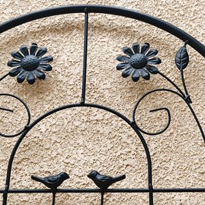 Set di 2 tralicci da giardino in metallo 220x50 cm, antiruggine, per piante rampicanti, recinzioni e cancelli - Product Image 3