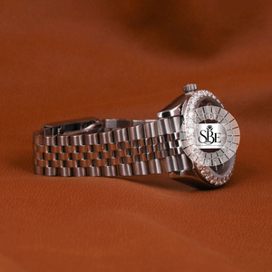 Reloj Mecánico de Acero Inoxidable con Cristales de Moissanita Cuadrados VVS, Chapado en Oro Brillante de Lujo, 100% Probado con Diamantes, Estilo Hip Hop - Product Image 5