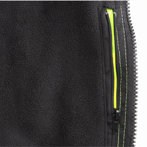 Vestes haute visibilité de qualité supérieure, couleur verte, vêtements d'hiver avec doublure en polaire, fermeture éclair, capuche amovible, capuche de sécurité réfléchissante - Product Image 6