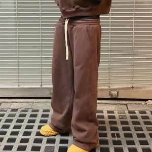 Bestsell Custom Printed Men's Oversized Wide Leg Stacked Track Jogging Pants High Quality 100% Cotton <b>Elastic</b> Waist Colored - Product Image 5