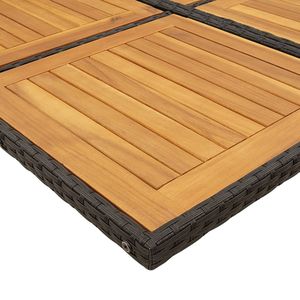 Juego de 8 Muebles de Jardín Plegables Grandes de Ratán Sintético Negro para Patio - Product Image 6