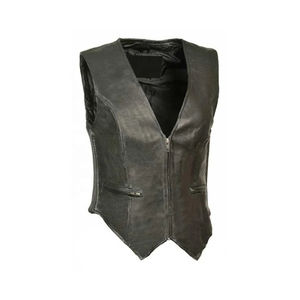 Chaleco de Cuero Lujoso para Mujer, con Cuero Genuino, Ultra Suave y Acolchado con Algodón, Estilo Urbano para Invierno - Product Image 1