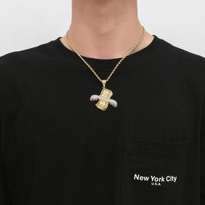 Collar con Colgante de Oro Estilo Hip Hop, con Diamantes en Forma de Dólar, Regalo de Aniversario - Product Image 5