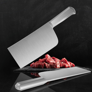 Cuchillos de Cocina Silver Cleaver con Hoja Rectangular Ancha y Mango Plateado a Juego para Cortar Carne y Picar Verduras - Product Image 6
