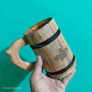Taza de Madera de Mango Natural Hecha a Mano, Taza Rústica para Té y Café, Vajilla de Madera Duradera a un Precio Accesible - Product Image 2