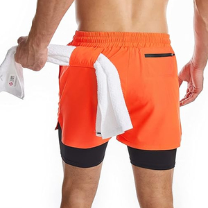 Pantalones Cortos Deportivos 2 en 1 para Hombre, con Forro de Compresión, para Correr y Entrenar, con Bolsillo para Teléfono, Proveedor OEM de Alta Calidad - Product Image 2