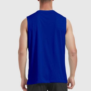 Camiseta sin mangas deportiva Hawk Eye para hombre, azul real, cuello redondo, de secado rápido, antiencogimiento, tejido de punto, color sólido, venta al por mayor OEM personalizada - Product Image 2