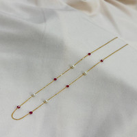 Collier chaîne en or 18 carats poli miroir, design maillons torsadés, pour femme et unisexe, luxe minimaliste, léger, cadeau de mariage ou d'anniversaire