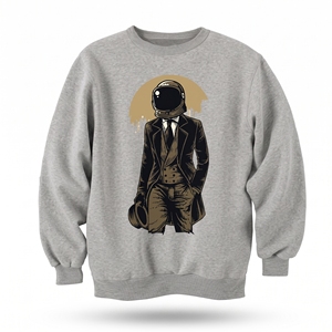 เสื้อสเวตเชิ้ตผ้าฟลีซคอกลมแบบยูนิเซ็กซ์ สีเขียวอมฟ้า ทรงปกติ พิมพ์ลาย สวมใส่สบายๆ สำหรับฤดูใบไม้ผลิ กันลม ระบายอากาศได้ดี เป็นมิตรกับสิ่งแวดล้อม - Product Image 3