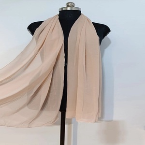 Foulard en Georgette Unie en Polyester pour Femme, Écharpe Épaisse en Mousseline de Soie à Bulles, Hijab Musulman, Châle Tudung – Vente en Gros - Product Image 4