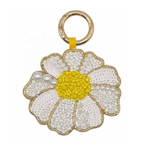 Modern Beaded Pear Keychain Bag <b>Key</b> Charm Hand Embroidered Hold to <b>Keys</b> or Bag Charm Beaded <b>Key</b> <b>Chains</b> Gifted to her Birthday - Product Image 6