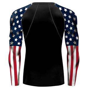 OEM Men Long Sleeve Rash Guard <b>Compression</b> <b>Shirt</b> Graphic Print UV Protection Custom Logo Wholesale Bulk - Product Image 2