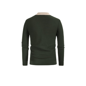 Nouveau design de cardigan en tricot rayé, boutonné, à manches longues, pull-over, veste polo rayée, cardigan pour homme - Product Image 4