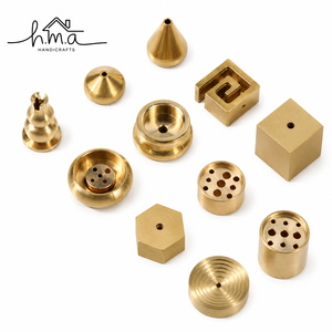Brass Geometric <b>Candle</b> Holder Set Modern Decorative Tealight Stand Gold Finish Table Centerpiece Home Decor - Product Image 1