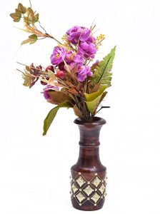 Florero Rústico de Madera Hecho a Mano, Recipiente Redondo de Madera de Sheesham para Mesa, de 4 a 6 Pulgadas de Diámetro, para Decoración del Hogar u Oficina - Product Image 4