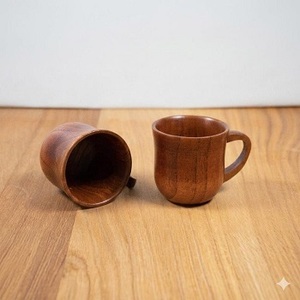 Vaso de Sake Redondo Personalizado de Madera de Haya Natural Japonesa, por f s i - Product Image 6