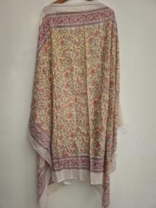 Paréo de plage fait main en coton imprimé au bloc indien, écharpe de plage en voile naturel pour l'été - Product Image 5