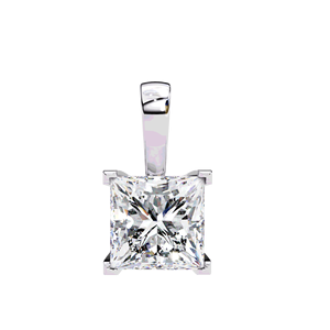 Solid Gold Princess Cut Diamond <b>Charm</b> E Color Lab Grown Diamond In 10K 14K 18K Gold For Unisex Wedding Engagement Fine Jewelry - Product Image 3