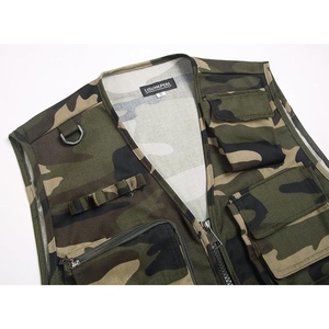 Gilet tactique en jean pour homme, coupe-vent, respirant, 100 % coton, multi-poches, style vêtement de travail, vêtement d'extérieur, été, grandes tailles - Product Image 2