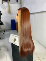Perruque longue et droite en cheveux humains vierges Remy vietnamiens ADY HAIR de qualité supérieure, avec dentelle frontale, double trame, HD 13X4, couleur personnalisée, très demandée