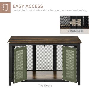 Spacious Interior Furniture Style <b>Dog</b> Crate with Openable Top Big Puppy Crate for Small <b>Dogs</b> Indoor End <b>Table</b> Pet House - Product Image 5