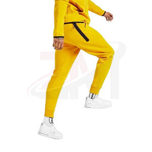 Ensemble coupe-vent de survêtement zippé deux pièces pour homme en molleton de coton épais, avec logo personnalisé, qualité supérieure, vente en gros - Product Image 5