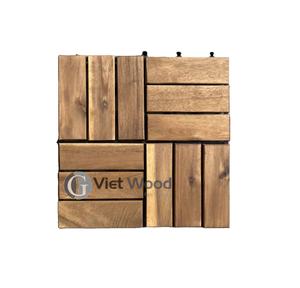 Dalles de terrasse en bois d'acacia pour extérieur, dalles emboîtables, revêtement de sol imperméable - Product Image 5