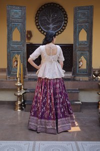 Lehenga Choli Indio para Mujer, de Viscosa Pura Teñible, con Dupatta, Vestido con Lentejuelas Bordadas y Falda Acampanada para Bodas y Fiestas - Product Image 2