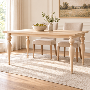 Pied de table en bois massif, pied de meuble tourné en bois, base de table de style traditionnel, bois massif, installation facile - Product Image 4