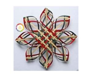 Nuevo diseño 2025 Copo de nieve de bambú hecho a mano más barato Copo de nieve de bambú hecho a mano de Vietnam, decoración navideña elegante - Product Image 5