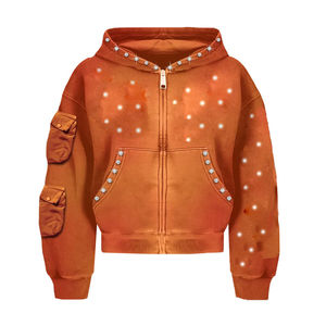 Custom Rhinestone Zip Up Hoodie Womens Cropped Hoodie Streetwear <b>Jacket</b> <b>Sparkle</b> Rhinestone Hoodie <b>Jacket</b> Custom Womens Zip Up H - Product Image 6
