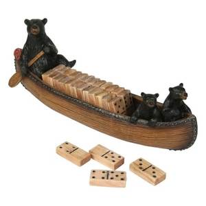 Multi Purpose Wooden <b>Dice</b> And Dominoes Tabletop Family Board Game <b>Set</b> For Travel And Leisure - Product Image 1