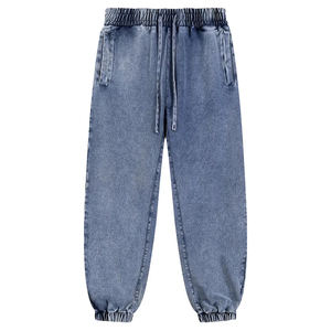 กางเกงวอร์มผู้ชายสไตล์วินเทจสีสันสดใส ผ้าผสม ย้อมสีแบบพิเศษ เอวกลาง ทรงตรง แห้งเร็ว เป็นมิตรกับสิ่งแวดล้อม มีเชือกผูก - Product Image 1