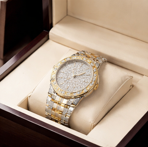 Reloj de Lujo para Hombre, con Diamantes, en Acero Inoxidable de Dos Tonos, Mecánico, con Cristal de Zafiro, Resistente al Agua, Ideal para Regalo Empresarial - Product Image 2