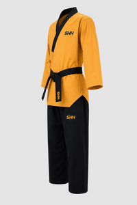 Conjunto Profesional de Taekwondo Gi con Cuello Cruzado, Ligero y Duradero, Dobok de Entrenamiento con Logotipo Frontal y Pantalones Cortos para Hombre y Mujer - Product Image 2