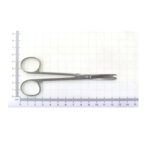 spencer suture removing scissor 3.5" (9 cm) 4.125" (10.5 cm) 4.375" (11 cm) 4.5" (11.43 cm) and 4.75" (12.1 cm)by metal med - Product Image 1