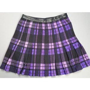 Mini-kilt écossais en laine pour écolière, taille personnalisée, violet et noir, pour femme - Product Image 2