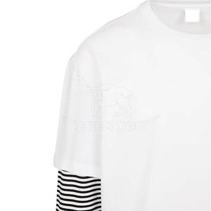 เสื้อยืดคอตตอนสองชั้นดีไซน์ใหม่สำหรับผู้ชาย เนื้อผ้าระบายอากาศได้ดี ทรงหลวมใส่สบาย เหมาะสำหรับใส่ทุกวัน ราคาประหยัด - Product Image 4