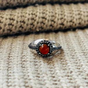 Trendy wholesale Fashion Carnelian Brass <b>Ring</b> Solitaire <b>Ring</b> Silver Plated Vintage Tribal <b>Ring</b> <b>Statement</b> Handmade Bulk <b>Ring</b> - Product Image 1