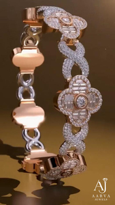 Pulsera de Plata de Ley 925 con Moissanita y Eslabones Cubanos, Bañada en Oro Rosa, con Dije de Flor, para Mujer, Joyería de Fiesta, de Moda - Product Image 3